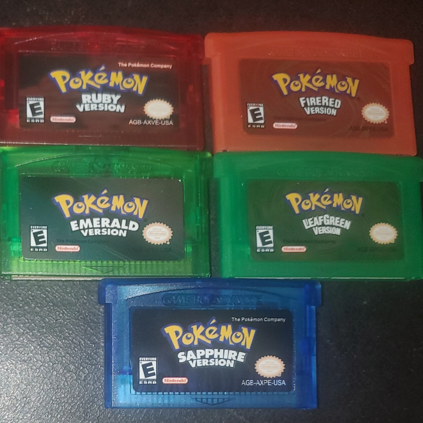 Pokemon Emerald FireRed Ruby Sapphire GBA Video Game French German